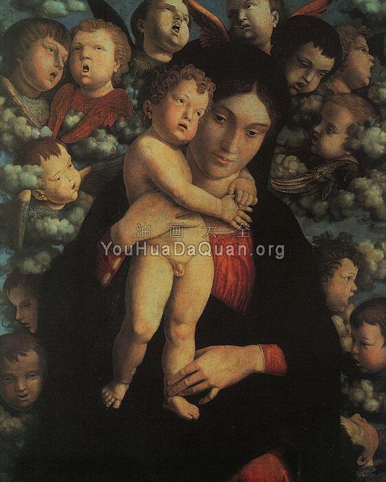 Madonna and Child with Cherubs - 安德烈亚·曼特尼亚